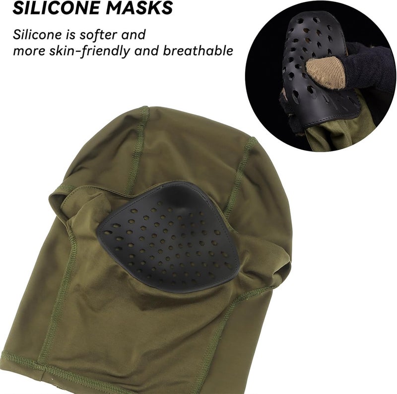 Aoutacc Balaclava Airsoft Mask, Style Tactical Airsoft Full Face Protective Mask,Silicone Mask for Airsoft/Cycling - Image 4